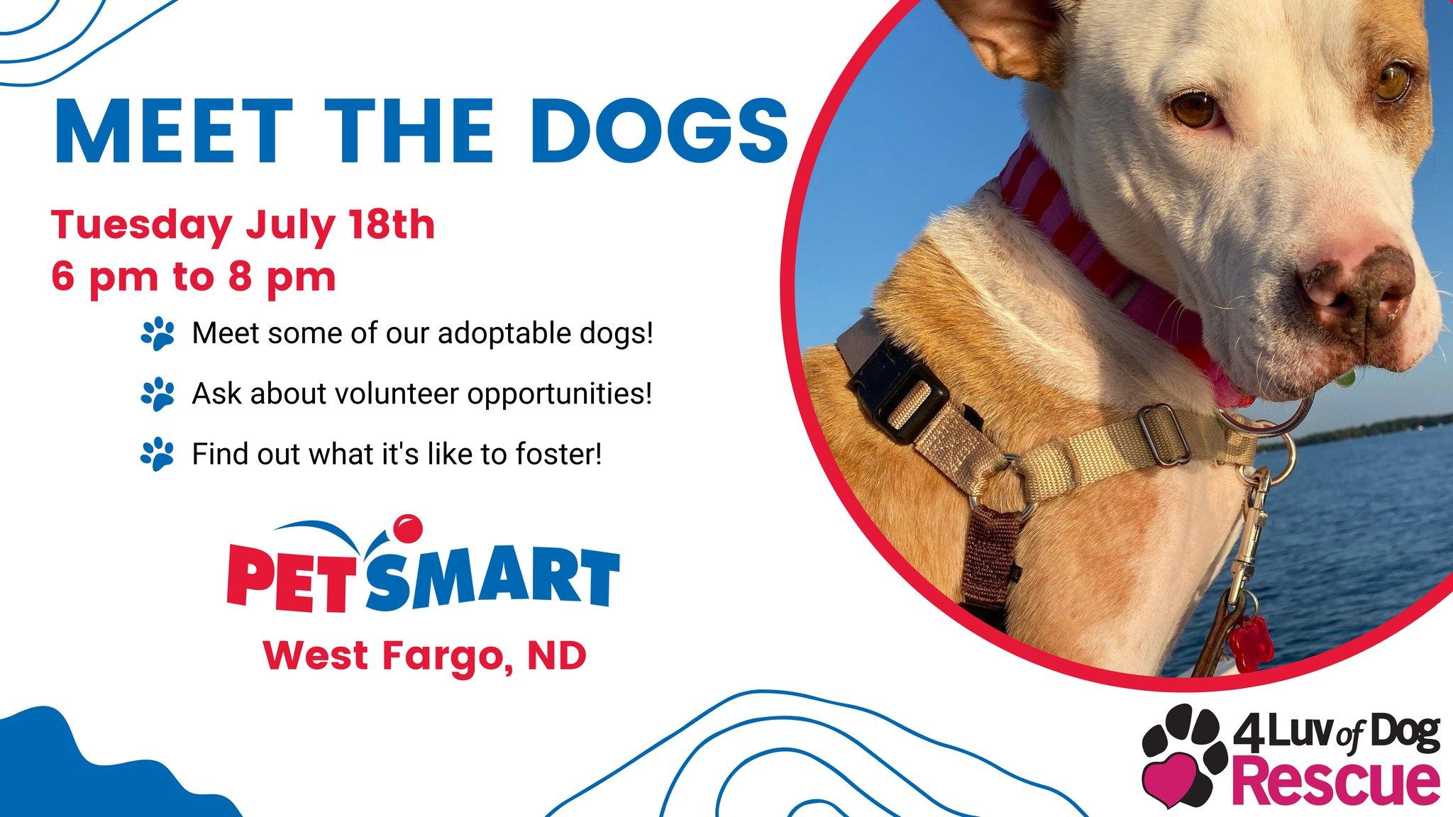 Meet the Dogs - West Fargo, ND PetSmart Event - July 18, 2023